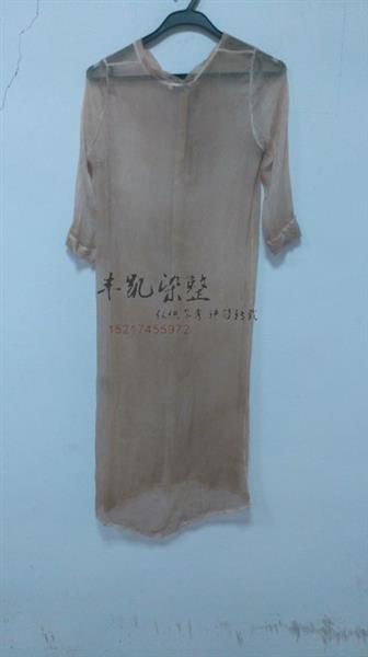 提供真丝面料服装炒色染色加工真丝长裙炒色真丝连衣裙炒色